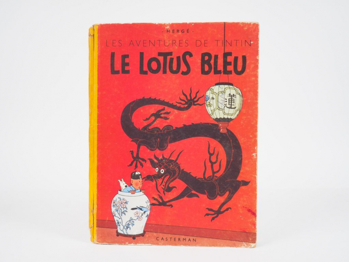 Le LOTUS BLEU - 1952 - DJ-4e plat B6- Mention : Ce livre appartient à 