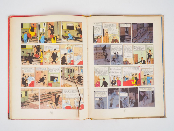 Le LOTUS BLEU - 1955 - DJ-4e plat B14- Album en BE +/TBE coins un peu 