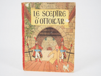 Vente aux enchères Le Sceptre d'Ottokar- 1948 - DR B2 - Tirage 22265 ex. Interieur BE man