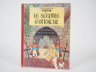 Vente aux enchères Le Sceptre d'Ottokar- 1955 - DR B12 -Intérieur BE tâches de gras sur l