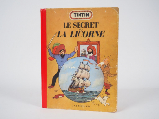 Vente aux enchères Le Secret de la Licorne - 1952 - DR B6 - Edition au medaillon -Intérie