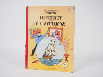 Vente aux enchères Le Secret de la Licorne - 1954 - DR B9 -Intérieur TBE - Coins abimés e
