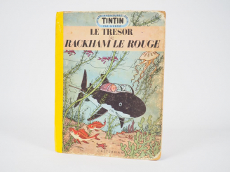 Vente aux enchères Le trésor de Rackham le Rouge - 1952 - DJ B6 - Album au médaillon bleu