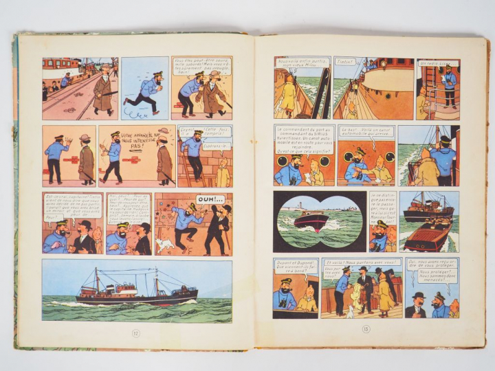 Le trésor de Rackham le Rouge - 1952 - DJ B7 - Album au médaillon bleu