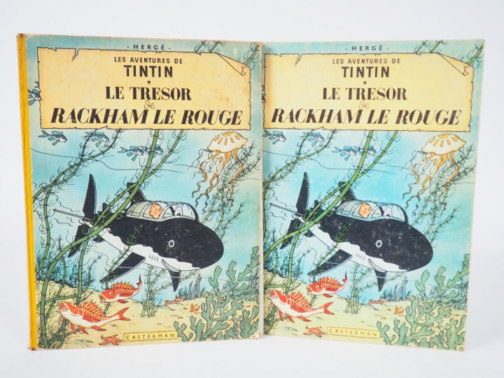 2 Albums "Le trésor de Rackham le Rouge" - 1958 - DJ B26 - Album en BE