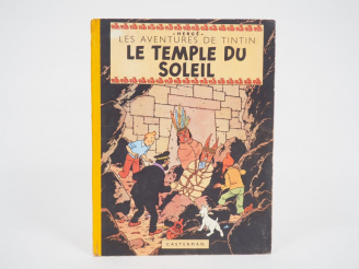 Vente aux enchères Le Temple du Soleil - 1949 - DJ B3 - EO - 2 symboles incas jaunes en p