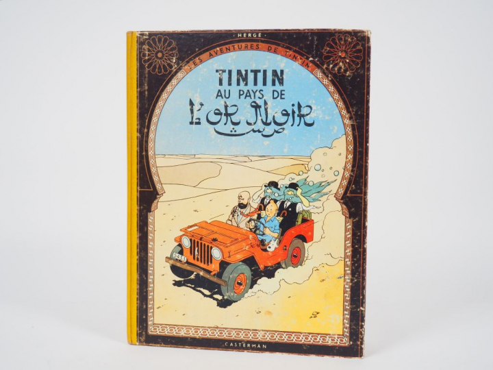 Tintin aux Pays de l'Or Noir - 1958 - DJ B26 - Coins et contour frotté