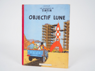 Vente aux enchères Objectif Lune - 1953 - DR B8- EO 1ere couleur  Ed Belge - Page de gard