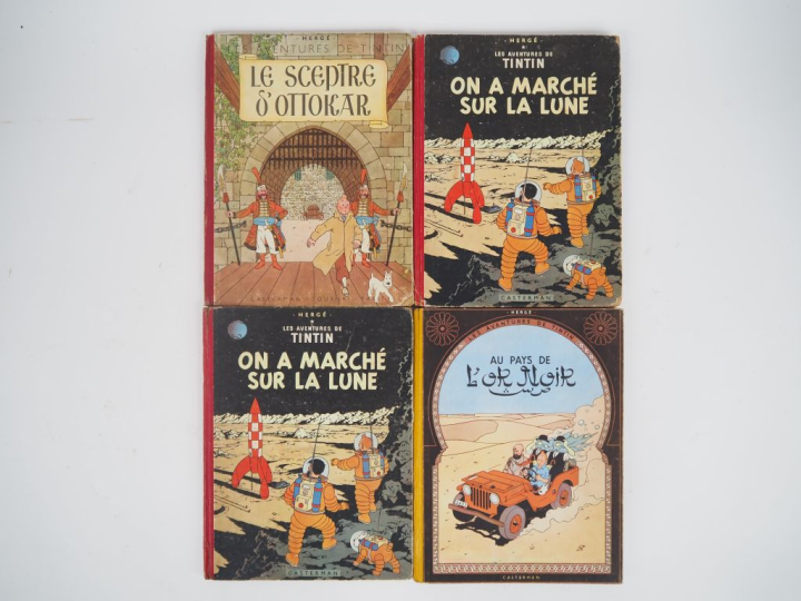 Suite de 4 albums :   - On a marché sur la Lune - 1954 - B11 -EO Belge