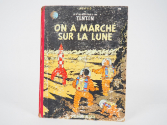 Vente aux enchères On a marche sur la Lune-1956-DR B20-Intérieur : TBE 1er et 4e plat fro