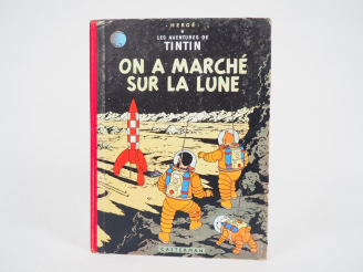 Vente aux enchères On a marché sur la Lune-1961-DR B30-Intérieur : TBE - 1er et 4e plat T
