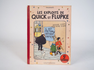 Vente aux enchères Les exploits de Q et F, 5eme SERIE EO - Dos Toilé rouge, 2e Plat B5 (1