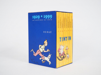 Vente aux enchères COFFRET TINTIN CASTERMAN 1929-1999 8 tomes 23 titres TBE