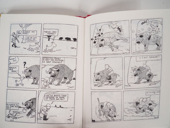 5 Mini ALBUM TINTIN NOIR et BLANC NEUF 1986 (Au congo,l'oreille cassé