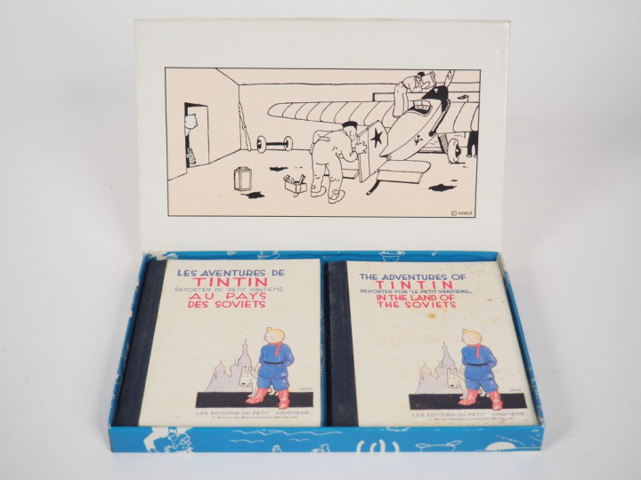 2 Mini Albums Noir et Blanc (1973 en Français, 1981 en Anglais) "TINTI