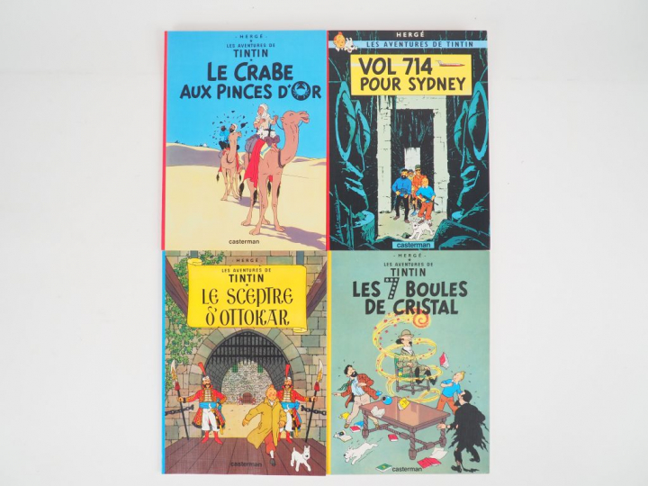 4 albums souples Ed Spéciale Casterman Tintin pour Total NEUF (Le scep