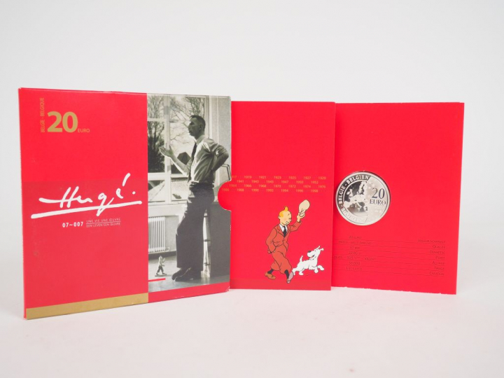 1 Piece de 20 € pour les 100 ans d'Herge 50.000 exemplaires 2007 edité
