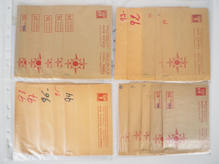 Classeur comprenant 20 enveloppes point Tintin + les 11eres enveloppes