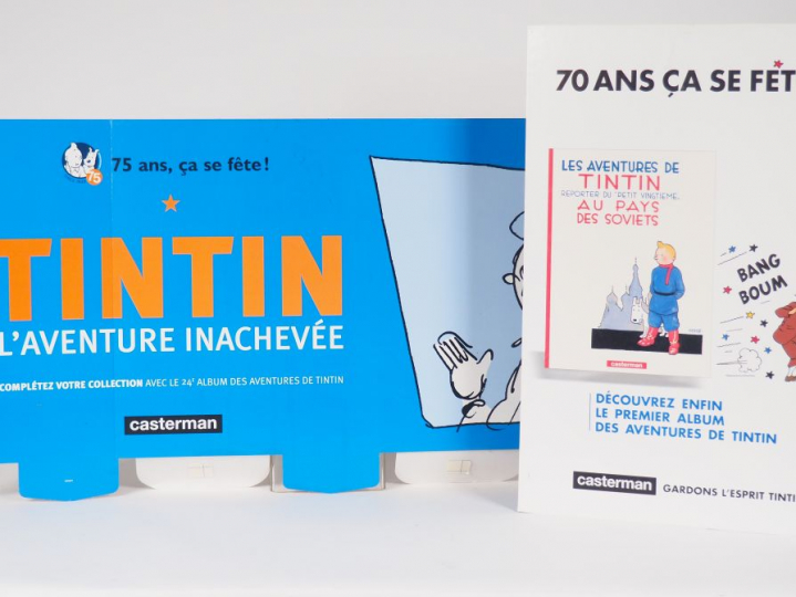 5 PLV dont 4 PLV "70 ans ca se fête ! " pour la sortie de l'album "TIN