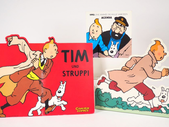 3 PLV dont 1 PLV RARE "Carlsen Comics" +1 PLV Panini Espagne Rare repr