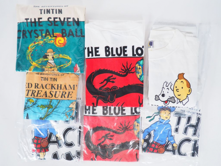 7 Tee Shirts Taille M TINTIN TBE