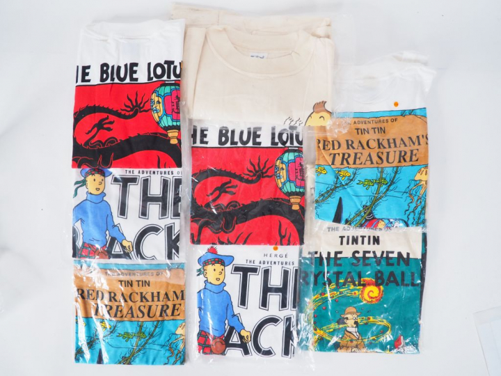 8 Tee Shirts Taille M TINTIN TBE