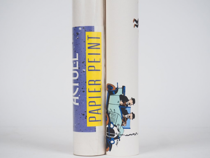LOT de 10 rouleaux regroupant divers personnages TINTIN. Dim 10,05 m x