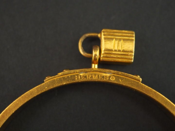 HERMES. Bracelet "cadenas". Signé