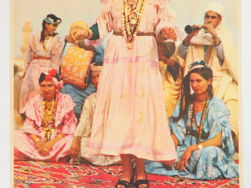 Affiche entoilée "Algérie, Bou Saada, les danseuses Ouled nails" (bon 