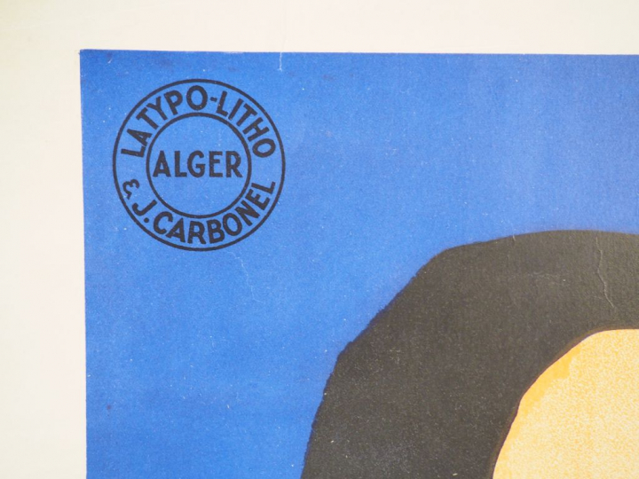 SCHUSTER. Affiche entoilée "Visiter l'Algérie" (bon état)