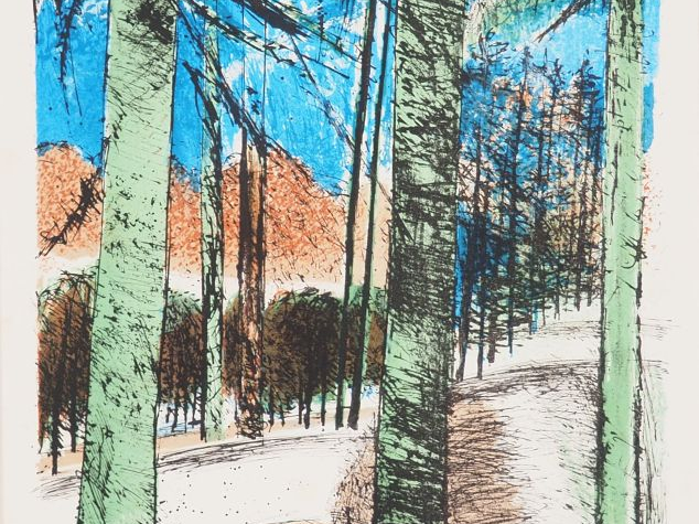 BARDONE "sous bois" Lithographie 87/150