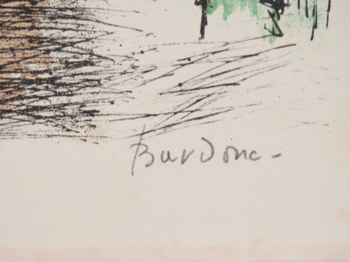 BARDONE "sous bois" Lithographie 87/150