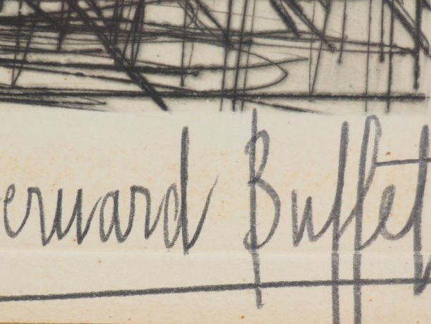 Bernard BUFFET  "tête de Christ" Epreuve d'artiste, signée en bas à dr