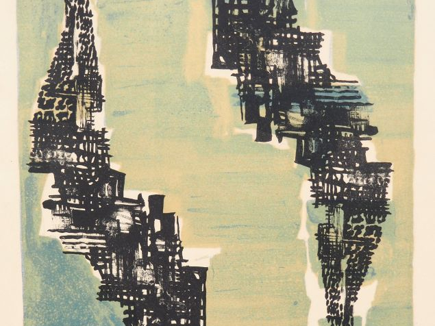 VIEIRA DA SILVA "Composition" Lithographie, contresignée en bas à droi