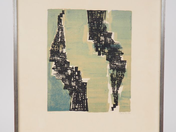VIEIRA DA SILVA "Composition" Lithographie, contresignée en bas à droi