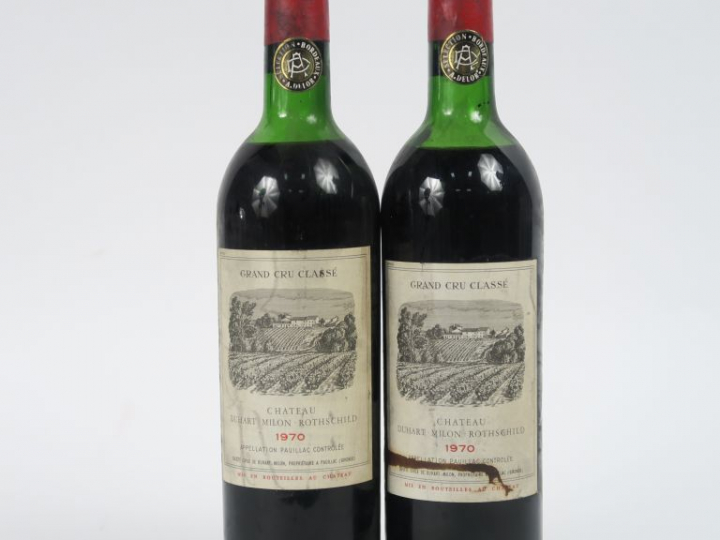 2 BOUTEILLES CHÂTEAU DUHART MILON GCC PAUILLAC - 1970 - MEP/1 ET