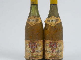 Vente aux enchères 2 BOUTEILLES PULIGNY MONTRACHET MICHELOT BUISSON - 1970 - 2 à 4,5 CM/B
