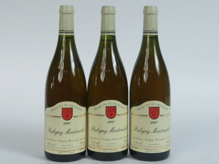 3 BOUTEILLES PULIGNY MONTRACHET DOMAINE BELLEVILLE - 1997