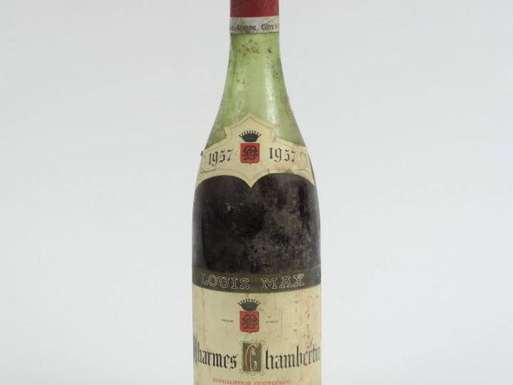 1 BOUTEILLE CHARMES CHAMBERTIN LOUIS MAX - 1957 - 7 CM