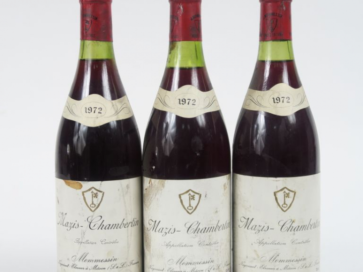 3 BOUTEILLES MAZIS CHAMBERTIN MOMMESSIN - 1972
