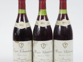 Vente aux enchères 3 BOUTEILLES MAZIS CHAMBERTIN MOMMESSIN - 1972