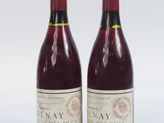 2 BOUTEILLES VOLNAY 'CLOS DES DUCS' MARQUIS D'ANGERVILLE - 1974 - 2 à 