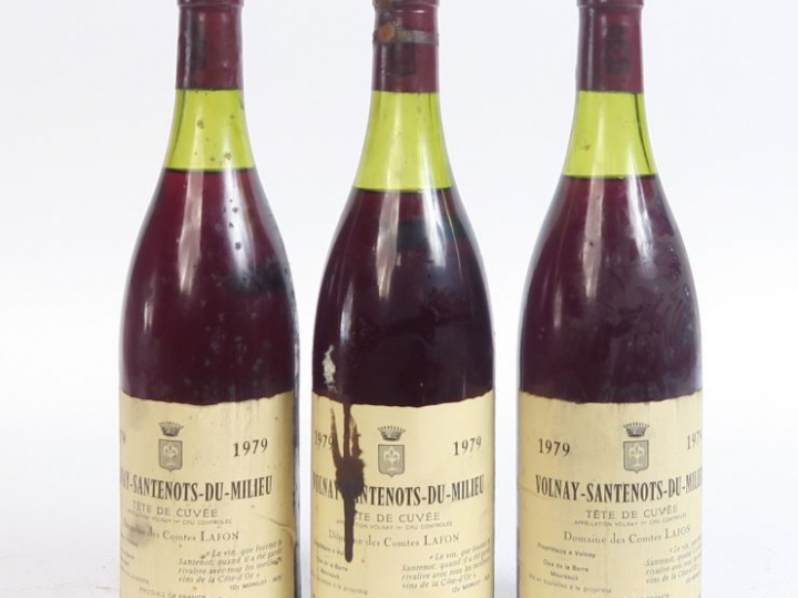 3 BOUTEILLES VOLNAY SANTENOTS DU MILIEU 'TÊTE DE CUVÉE' DOMAINE DES CO