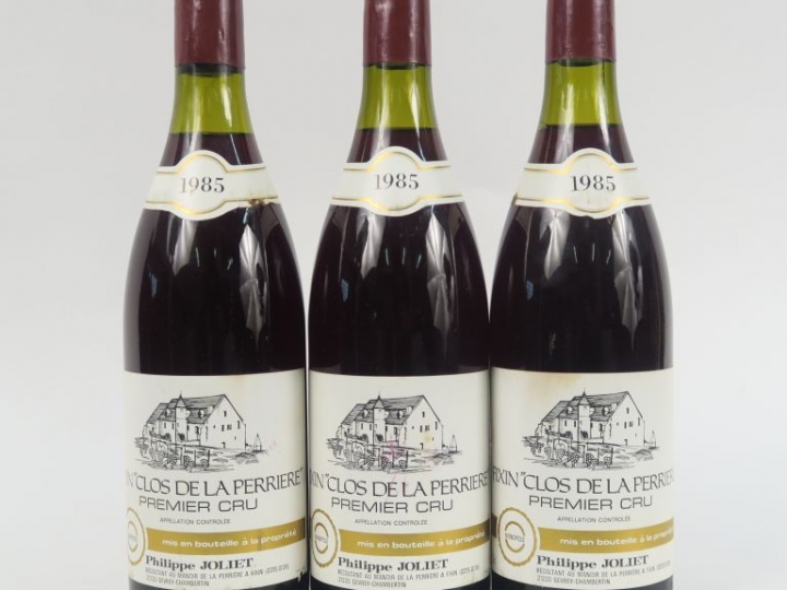 3 BOUTEILLES FIXIN 1er CRU 'CLOS DE LA PERRIERE' P. JOLIET - 1985