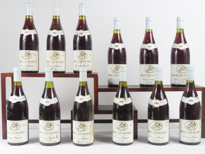 12 BOUTEILLES BEAUNE 'CLOS DES AVAUX' DOMAINE DE BAPTAULT - 1985