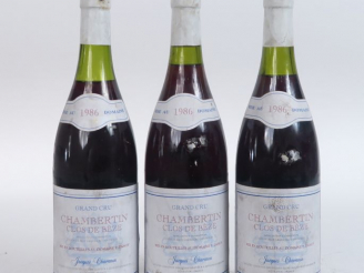 Vente aux enchères 3 BOUTEILLES CHAMBERTIN GC 'CLOS DE BÈZE' GC J. CHAVANON - 1986 - 1 à 