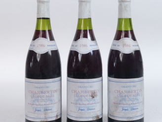 Vente aux enchères 3 BOUTEILLES CHAMBERTIN GC 'CLOS DE BÈZE' GC J. CHAVANON - 1986 - 1 à 