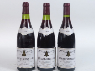 Vente aux enchères 3 BOUTEILLES NUITS SAINT GEORGES 1er CRU 'LES VAUCRAINS' FERDINAND BUF