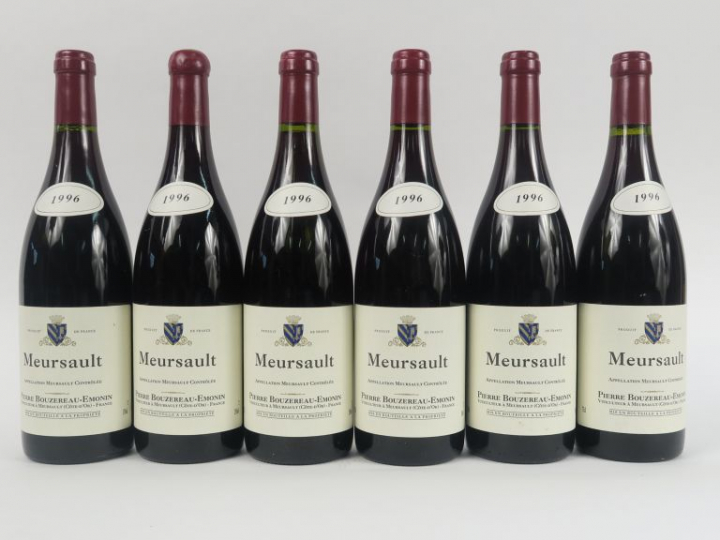 6 BOUTEILLES MEURSAULT ROUGE P. BOUZEREAU EMONIN - 1993