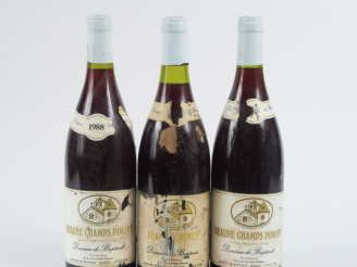 Vente aux enchères 3 BOUTEILLES BEAUNE DOMAINE DE BAPTAULT : 2 BEAUNE CHAMPS PIMONT 1988 